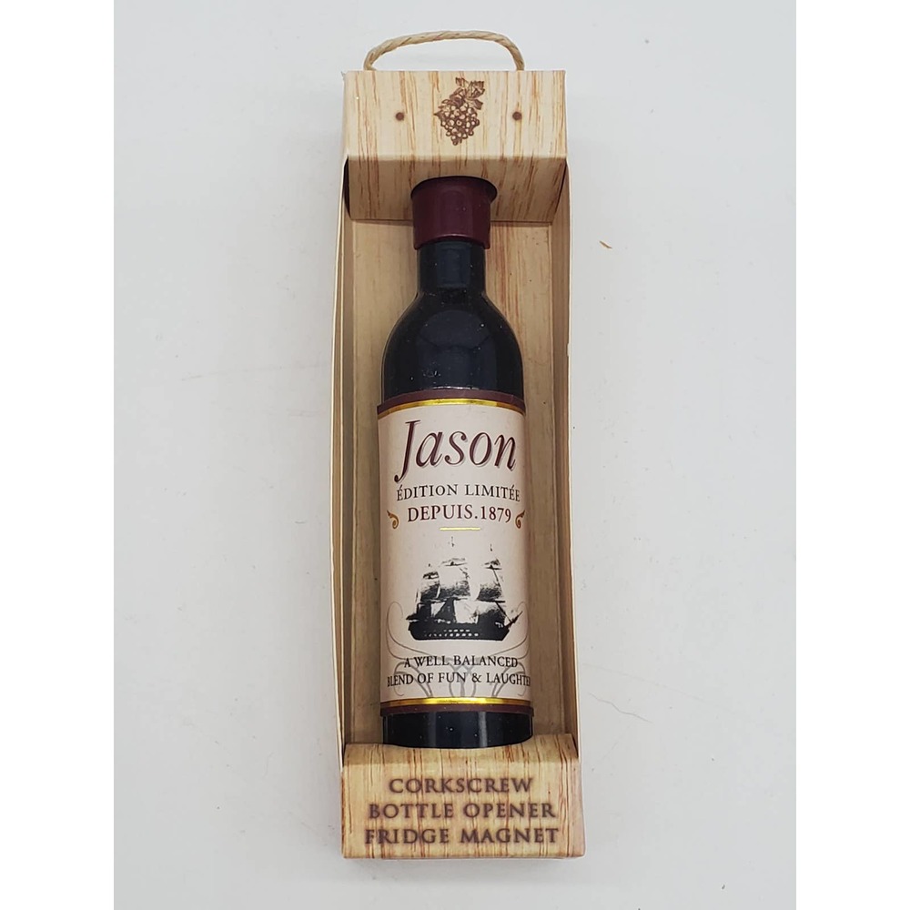 Corkscrew Wine Opener Magnet - Personalized with Jason
